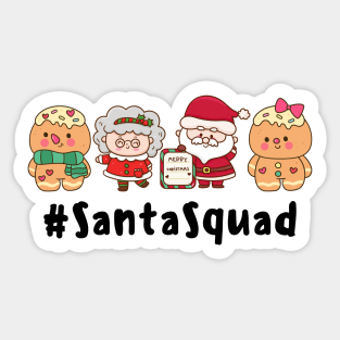 Mr and Mrs Claus and Their Santa Squad Sticker